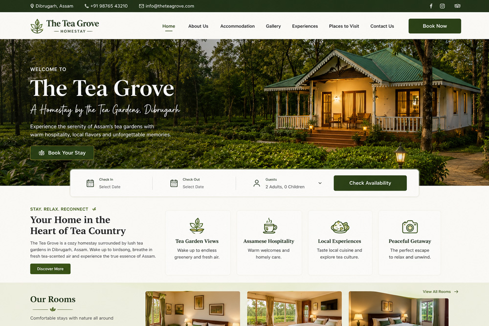 Best Website Designer for Homestay in Kolkata India